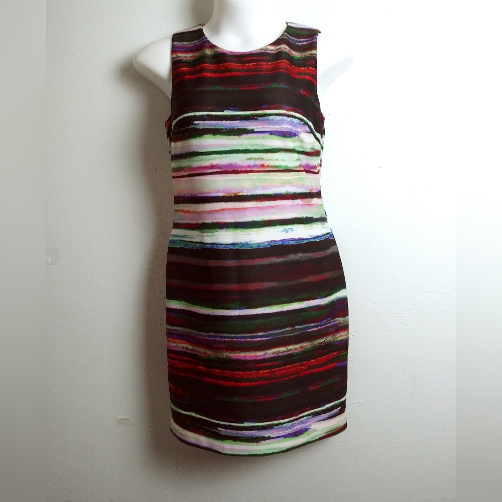 Tommy Hilfiger 14 Petite Water Color Print Shift Dress Above knee